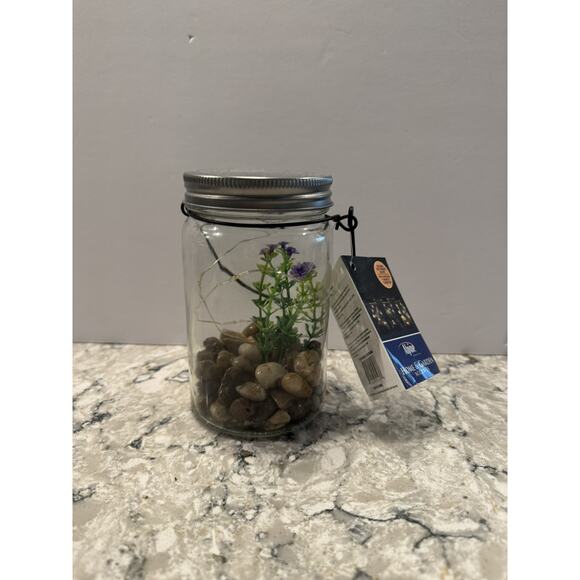 Hanging Succulent Jar LED Patio Lantern - 3” W x 6” H x 4” L - Picture 4 of 6